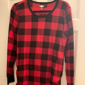 Old Navy Buffalo Plaid Ruched Maternity Top